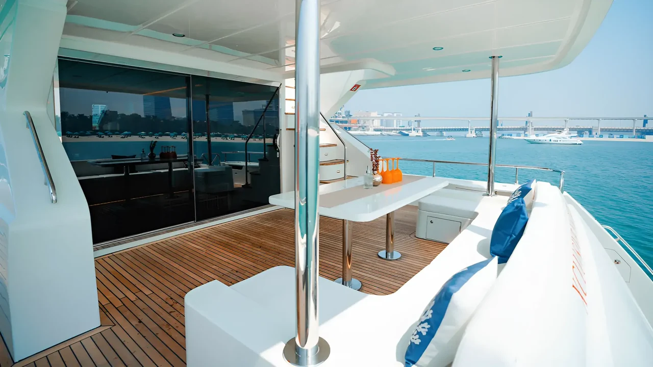 Outdoor space aboard Xclusive 37
