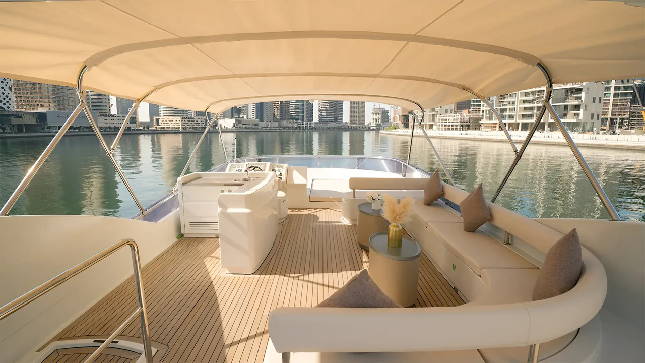 Outdoor space aboard Xclusive 43