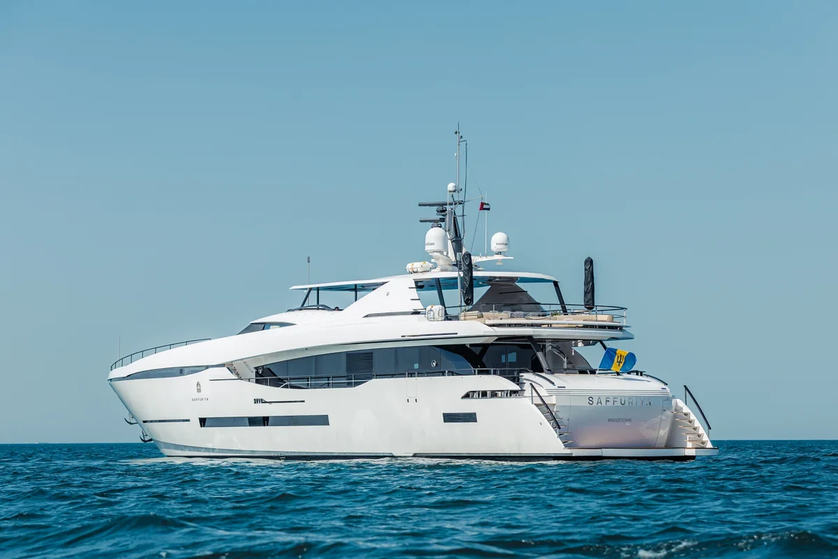 Saffuriya viewed from the stern quarter on open water