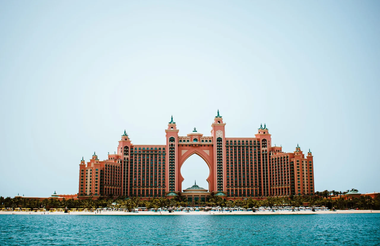 Atlantis The Palm on Palm Jumeirah seen across the water