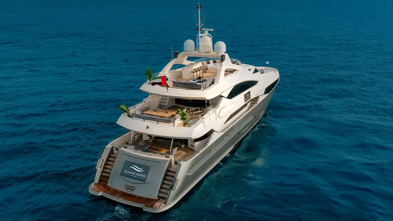 Aerial stern view of the decks on Encore