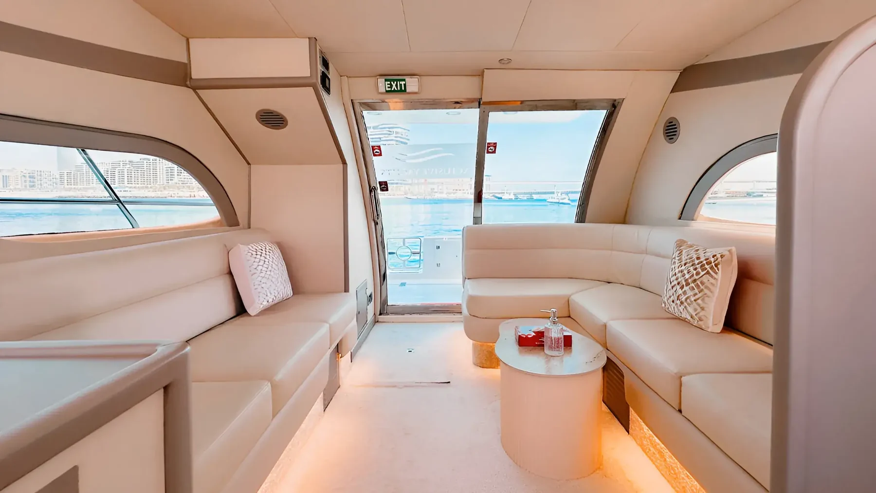 Interior lounge looking aft of Xclusive 4